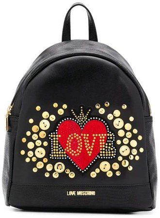 Love embellished heart backpack