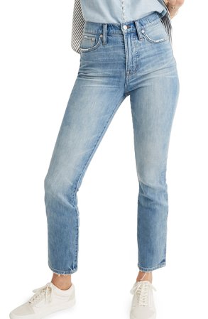 Madewell The Perfect Vintage Heart Patch High Waist Jeans (Atwater) | Nordstrom
