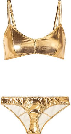 Genevieve Metallic Bikini - Gold