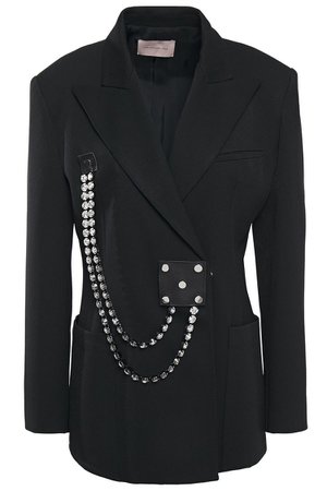Black Cupchain crystal-embellished twill blazer | Sale up to 70% off | THE OUTNET | CHRISTOPHER KANE | THE OUTNET