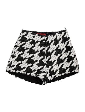 Manning Cartell Houndstooth Monochrome tweed Shorts w/ Tags - Black, 10" Rise Shorts, Clothing - WMC20503 | The RealReal