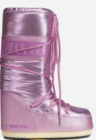 moon boots metallic pink