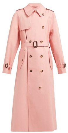 X Mackintosh Cotton Gabardine Trench Coat - Womens - Pink