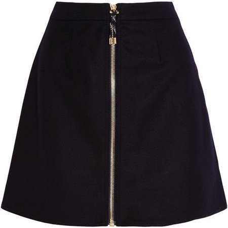Zipper skirt black