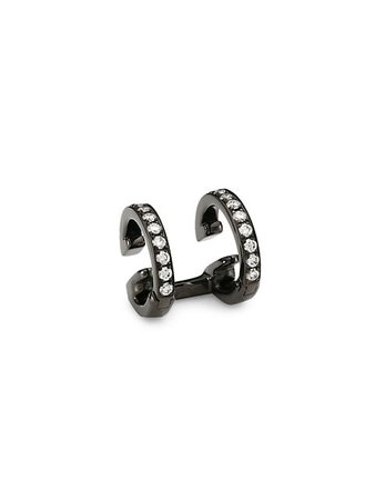 Shop Repossi Berbere 18K Black Gold & Diamond Single Ear Cuff | Saks Fifth Avenue