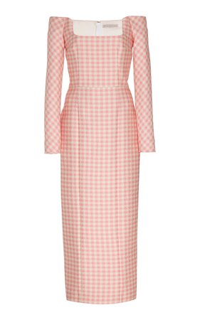 Off-The-Shoulder Gingham Dress by Emilia Wickstead | Moda Operandi