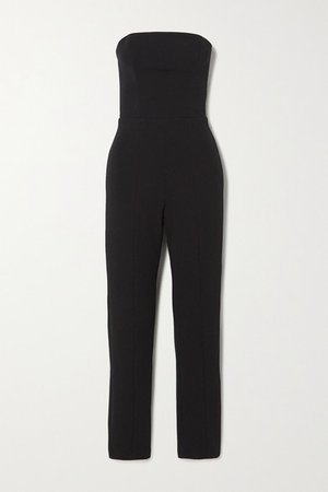 Jessica Strapless Stretch-crepe Jumpsuit - Black