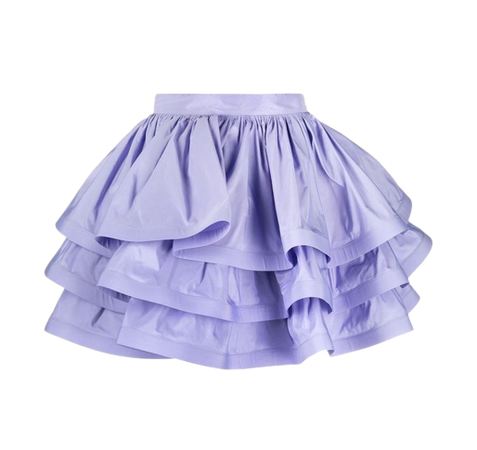purple ruffle skirt