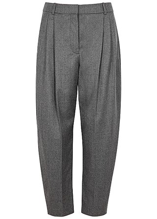 Stella McCartney Grey tapered wool trousers - Harvey Nichols
