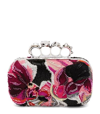 Alexander McQueen Embellished Four-Ring Clutch Bag | Harrods US