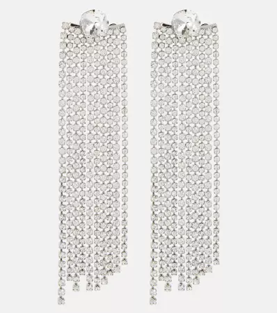 Dionne Crystal Embellished Earrings in Silver - Jennifer Behr | Mytheresa
