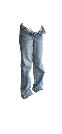 unzipped jeans
