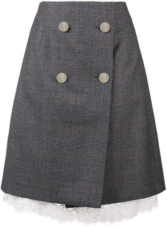 front button wrap skirt