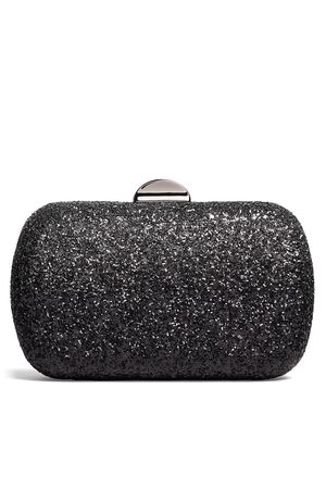 Black Ombre Glitter Minaudiere by Sondra Roberts for $11 | Rent the Runway