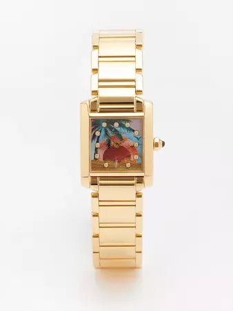 Gold multi Vintage Cartier Tank diamond & 18kt gold watch | Jacquie Aiche | MATCHESFASHION US