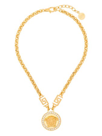 Versace Icon Medusa crystal-embellished necklace - FARFETCH
