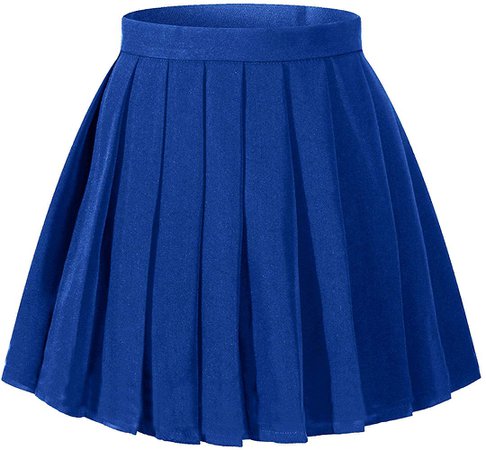 Amazon.com: Beautifulfashionlife Women`s Japan School Plus Size Plain Pleated Summer Skirts (L,Light Blue): Clothing