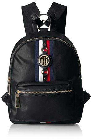 Amazon.com: Tommy Hilfiger Backpack for Women Jaden, Black Polyvinyl Chloride: Clothing