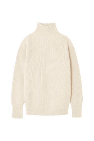 JIL SANDER - Ribbed cotton turtleneck sweater