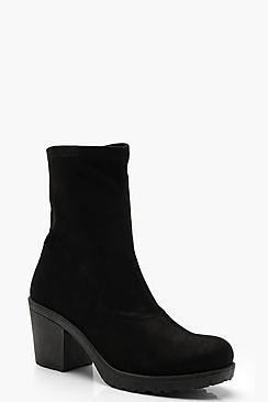 Cleated Sock Ankle Boots