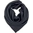 TrendsBlue Elegant Large Silk Feel Solid Color Satin Square Scarf Wrap 35", Black at Amazon Women’s Clothing store