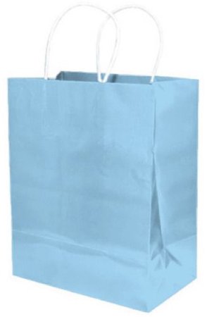 light blue gift bag