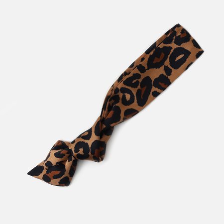 Leopard Multi Purpose Fabric Tie - Brown - Orelia London
