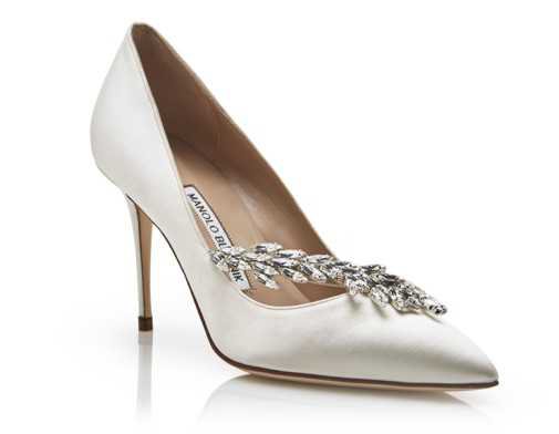 manolo white heels