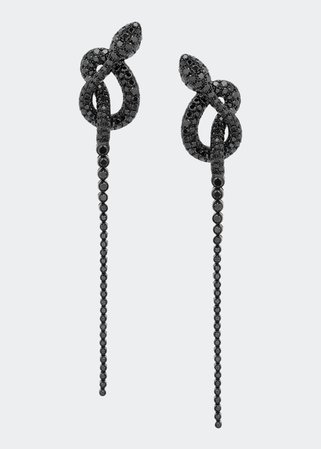 Stefere White Gold Black Diamond Earrings from The Snake Collection - Bergdorf Goodman