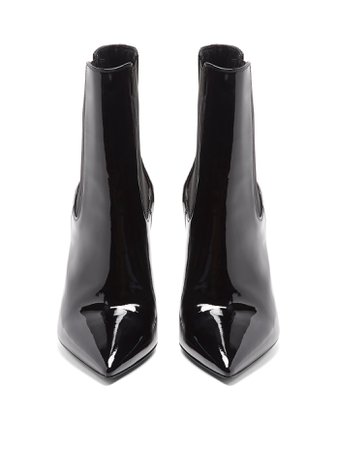 Opyum logo-heel patent-leather ankle boots | Saint Laurent | MATCHESFASHION.COM