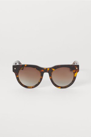 Polarisierende Sonnenbrille - Dunkelbraun/Schildpattmuster - Ladies | H&M DE