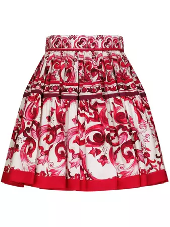 Dolce & Gabbana Majolica-print Pleated Skirt - Farfetch