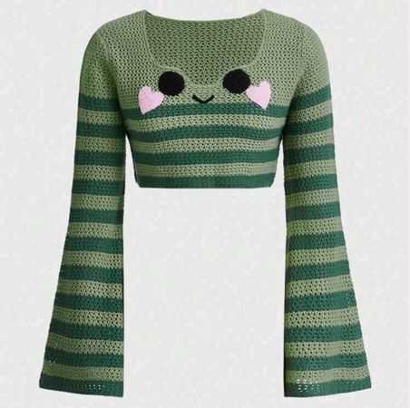Frog Crop Sweater