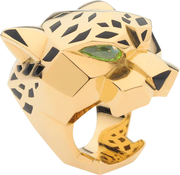 gold cartier dia panthere ring