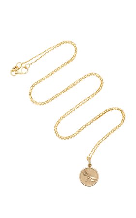 With Love Darling Dragonfly Totem 14K Gold Necklace