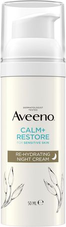 Aveeno Face CALM+RESTORE Re-Hydrating Night Cream, Intensely Nourishes, With Shea Butter & Prebiotic Oat, For Sensitive Skin, Fragrance Free, 50ml : Amazon.co.uk: Beauty