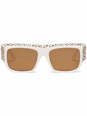 Palm Angels Casablanca Studded square-frame Sunglasses - Farfetch