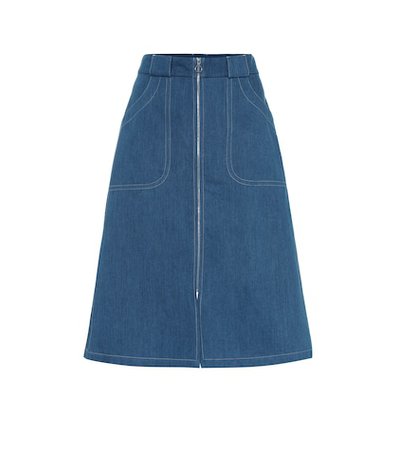 Celeste cotton midi skirt
