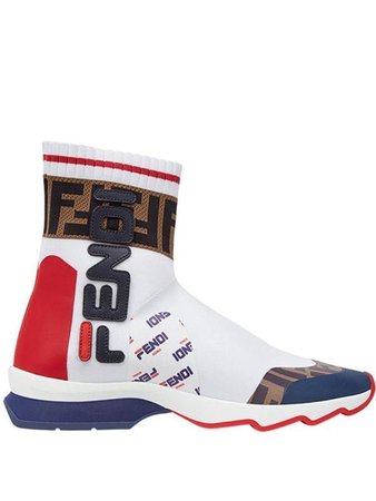 FENDI FendiMania sock style sneakers