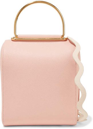 Besa Two-tone Textured-leather Shoulder Bag - Pink
