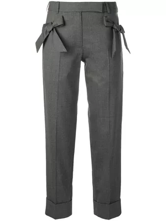 Simone Rocha Tailored Trousers With Bow Ribbons