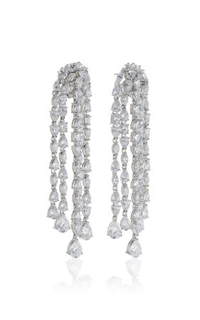 18k White Gold Vermeil Multi-Stone Earrings By Anabela Chan | Moda Operandi