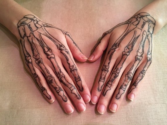 bone hand tattoo - Google Search