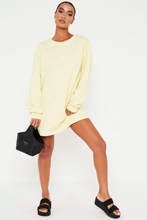 Lemon Sweater Dress - ISAWITFIRST