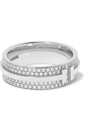Tiffany & Co. | 18-karat white gold diamond ring | NET-A-PORTER.COM