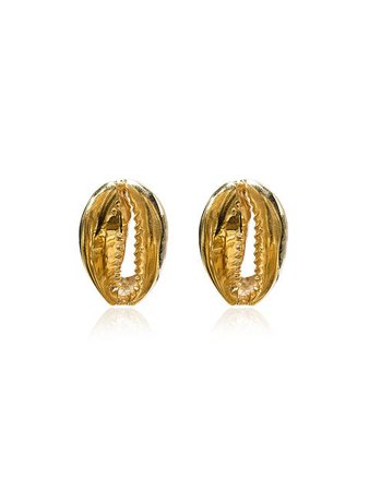 Tohum large Puka shell earrings $150 - Buy Online AW18 - Quick Shipping, Price