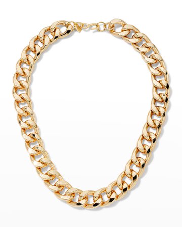 Kenneth Jay Lane Gold Link Necklace | Neiman Marcus