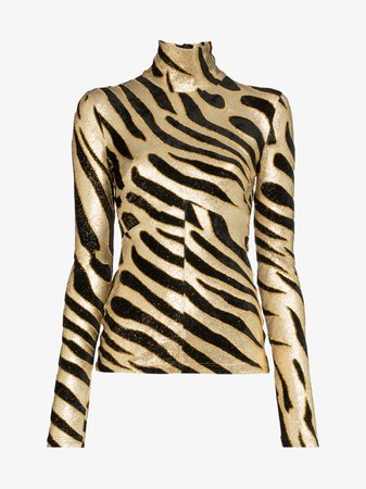 Paco Rabanne slim-fit tiger-print top | Browns