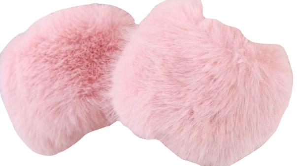 light pink fur arm cuffs