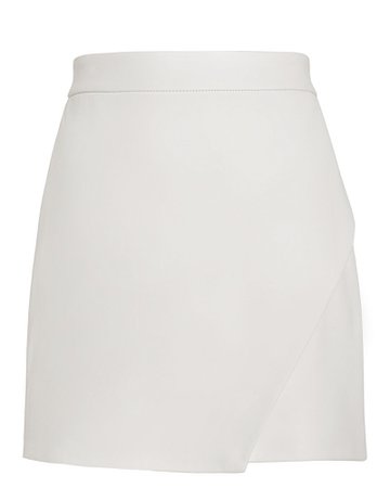 White Leather Mini Skirt